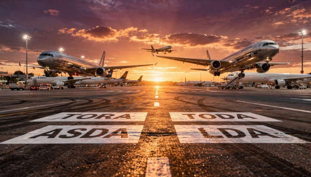 Comprendre les pistes TORA, tODA, aSDA, lDA en aviation