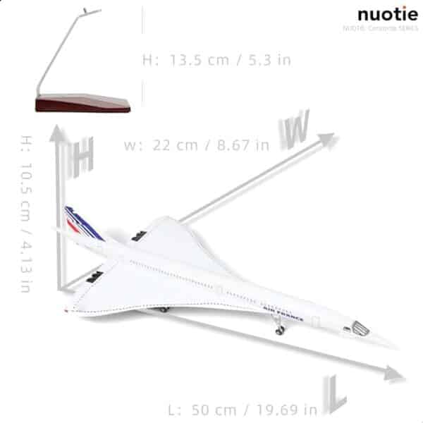 Découvrez en détail les modèles Concorde en métal Nuotie à l'échelle 1/125 : deux versions disponibles pour les passionnés d'aviation et de maquettes. Plongez dans cet article pour en savoir plus sur leurs caractéristiques et qualités.