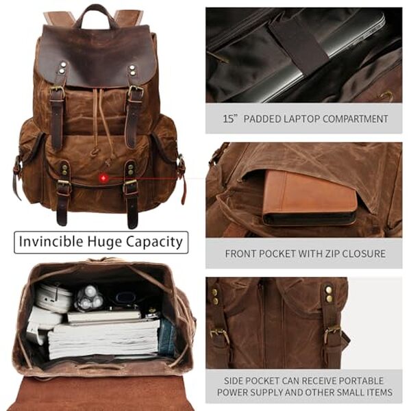 Découvrez notre test détaillé du sac à dos HuaChen vintage combinant cuir et toile cirée : qualité, design et durabilité pour vos aventures au quotidien.