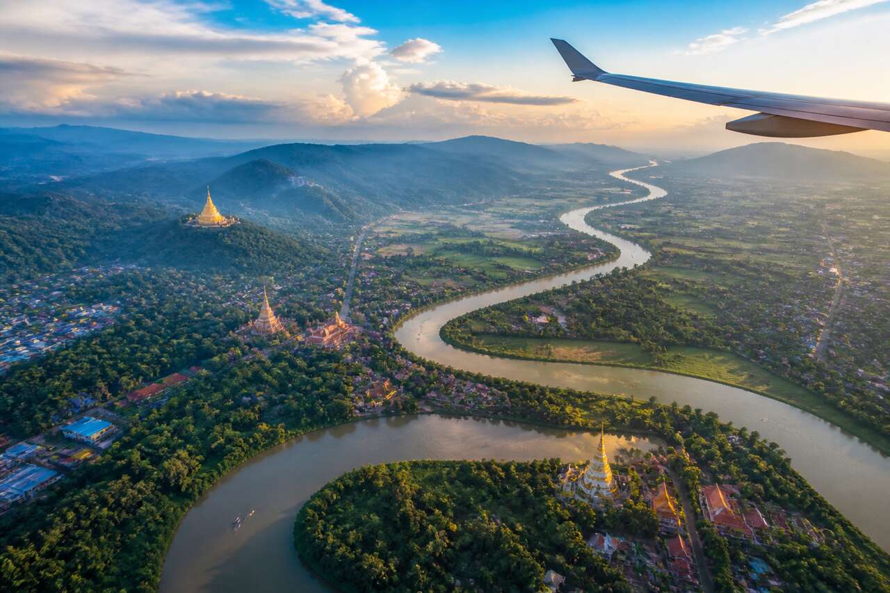 Photos de vol entre Chiang Mai et Bangkok en thaïlande