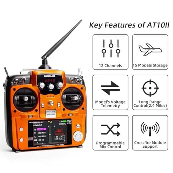 Découvrez la radiolink AT10II, télécommande RC 12 canaux offrant un contrôle optimal et précis. Test complet, caractéristiques et avis sur cette radiocommande professionnelle. 