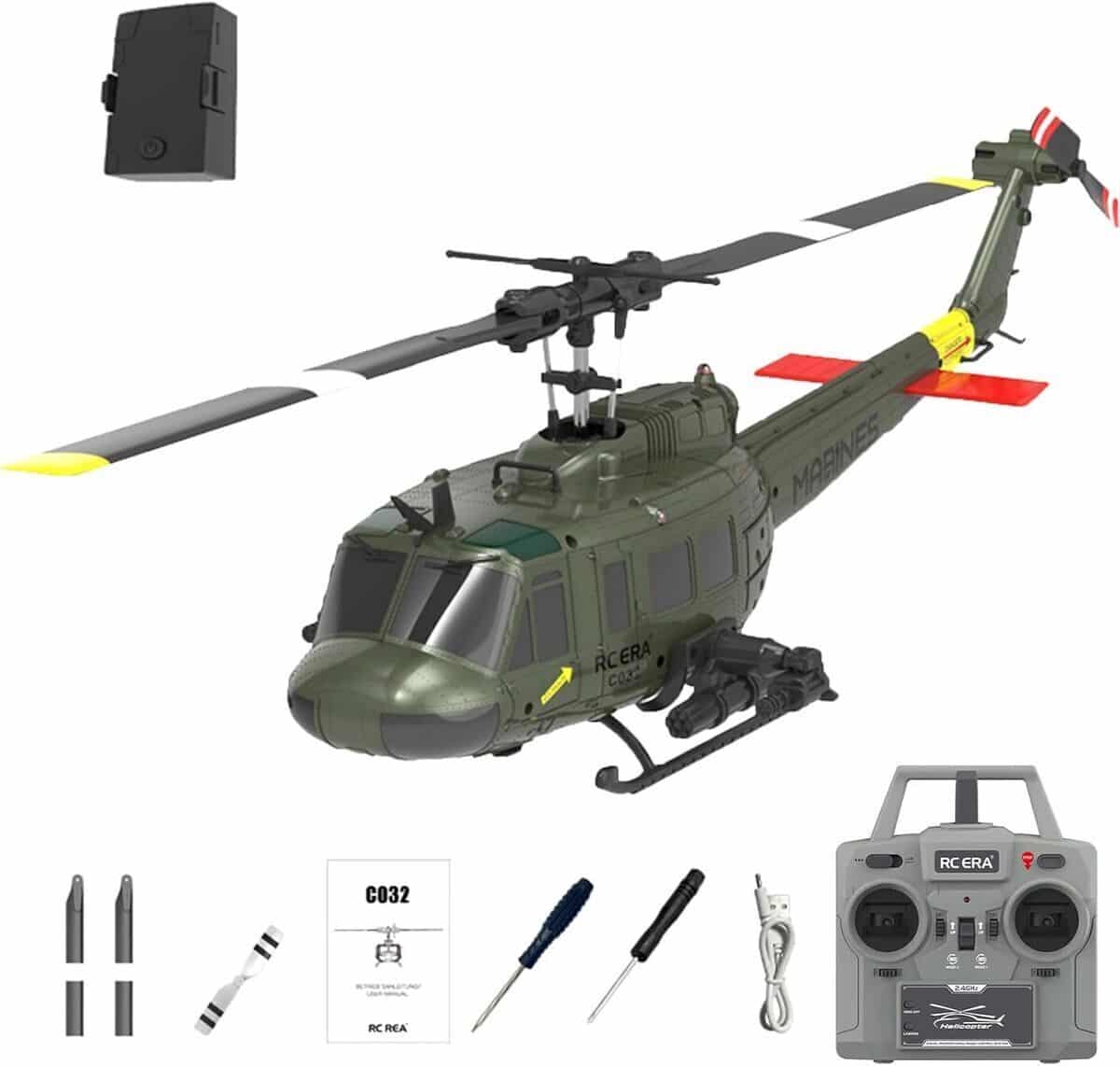 Test de l'hélicoptère télécommandé NBJIALIN RC Era C032 : volant et stabilisé