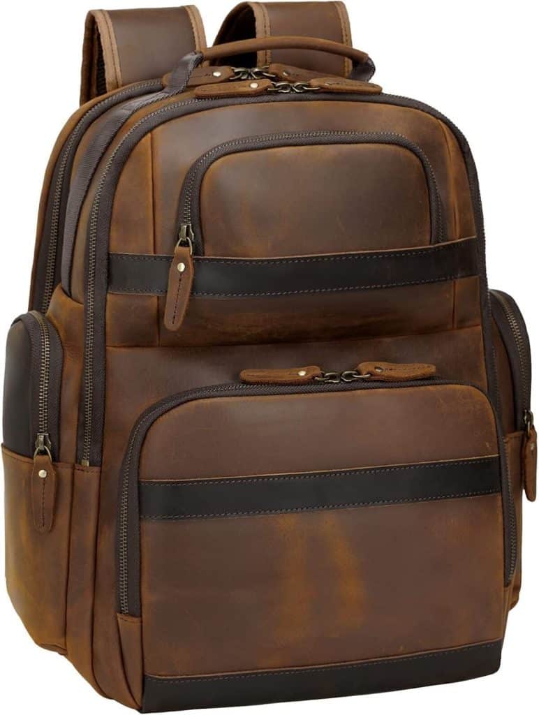 Test du sac à dos TIDING en cuir : capacité XXL et style vintage