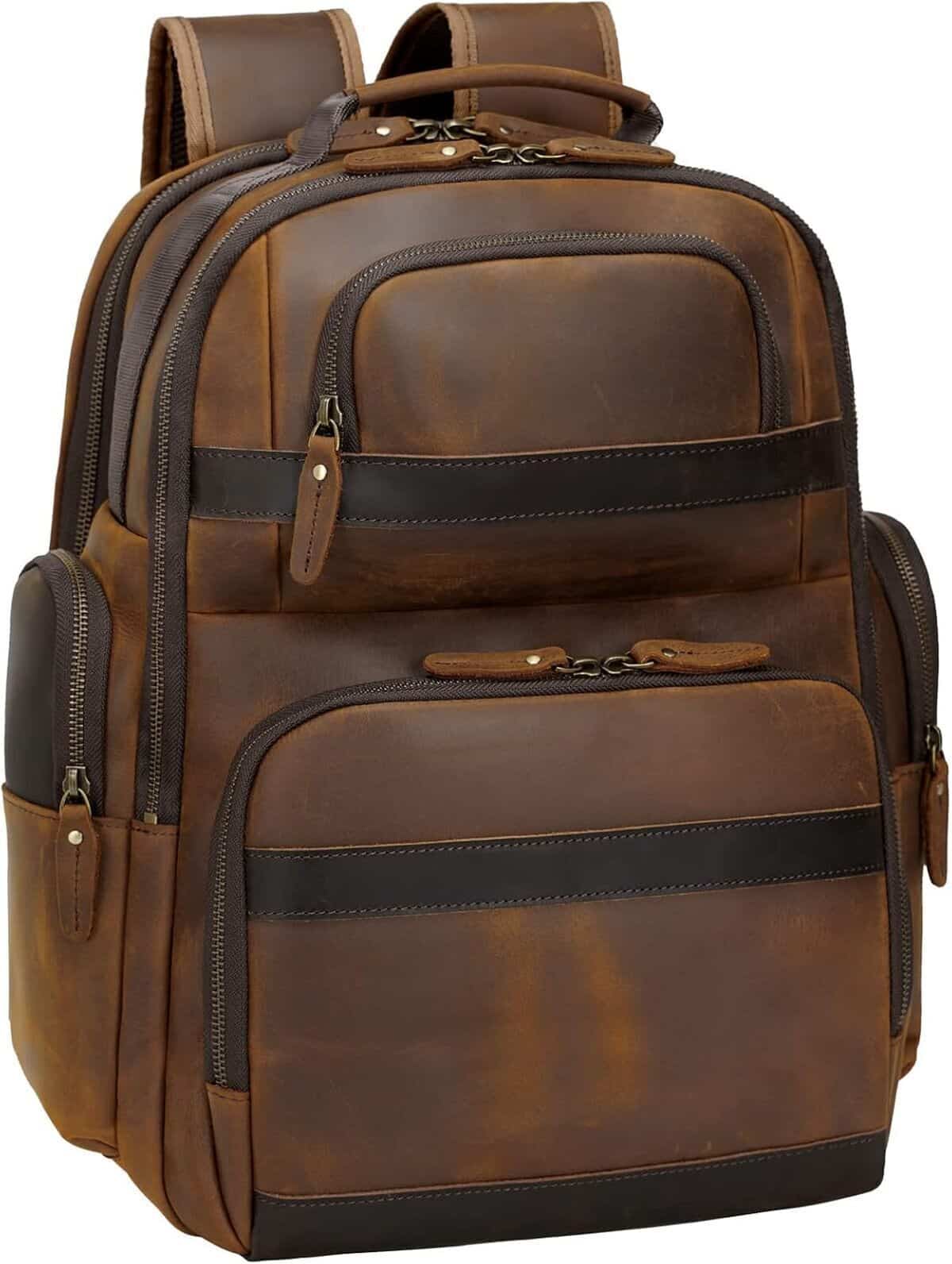 Test du sac à dos TIDING en cuir : capacité XXL et style vintage