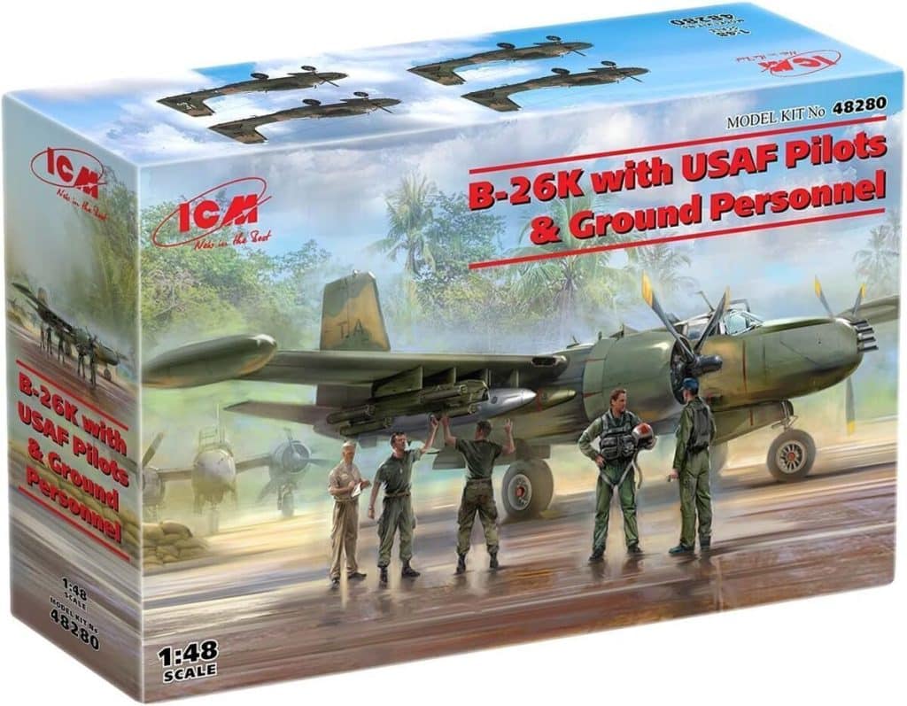 Test : maquette avion ICM 48280 B-26K à l'échelle 1 : 48
