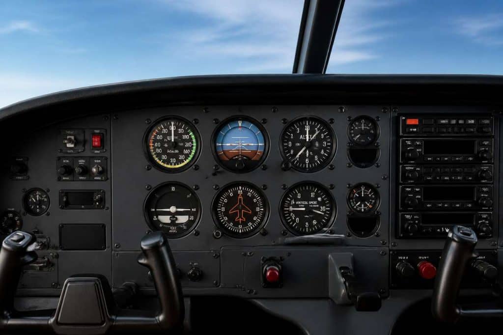 Tableau de bord d'avion : lecture simple et efficace des indicateurs