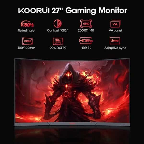 Découvrez notre test complet du moniteur KOORUI 27'' incurvé QHD : performances, qualité d'image et confort pour les gamers exigeants. Avis détaillé et comparatif. 