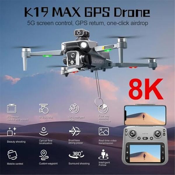 Découvrez notre test complet du drone LKHLTBF K19 Max : performances de la caméra 4K, système d'évitement intelligent et autonomie. Avis détaillé et comparatif. 