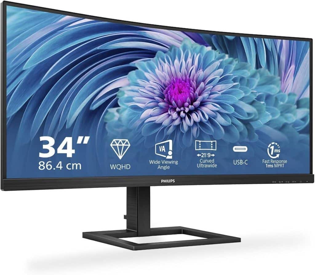 Test du moniteur incurvé Philips 346E2CUAE : performances et connectivité