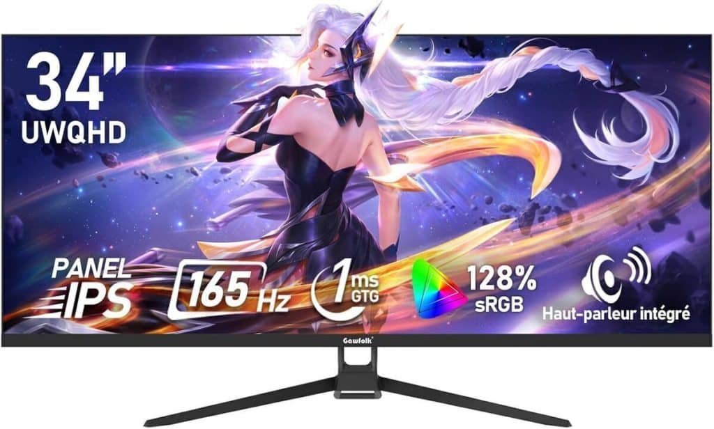 Test : écran PC Gawfolk 34" ultra-large 165Hz