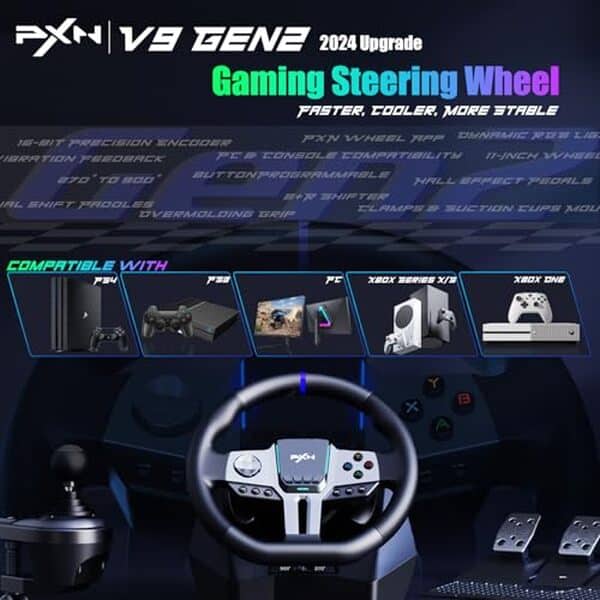 Découvrez notre test détaillé du volant PXN V9 Gen2 avec retour de vibration, immersion totale et performance gaming pour simulateurs de course. 