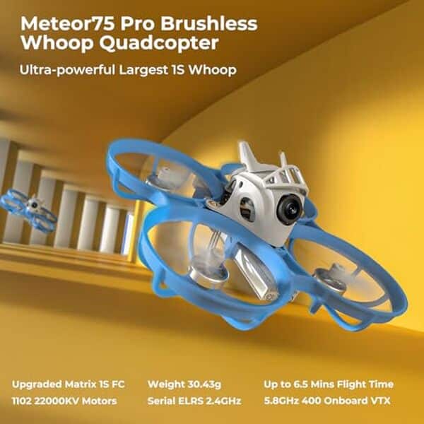 Découvrez notre test complet du drone BETAFPV Meteor75 Pro : autonomie, performances de vol et caractéristiques détaillées pour bien choisir votre drone FPV. 