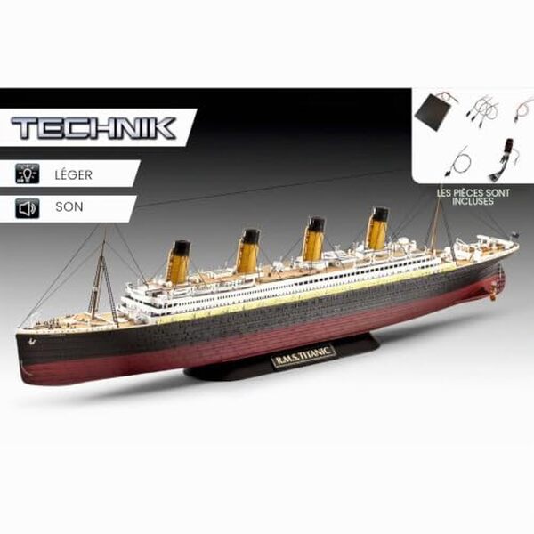 Découvrez notre test détaillé de la maquette Revell Technik Titanic avec effets lumineux et sonores. Avis, caractéristiques et conseils d'assemblage pour les fans de modélisme naval. 