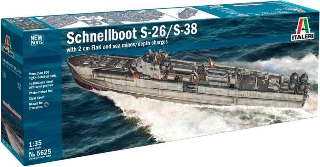 Test de la maquette bateau Schnellboot S-26/S-38 d'Italeri 1 : 35