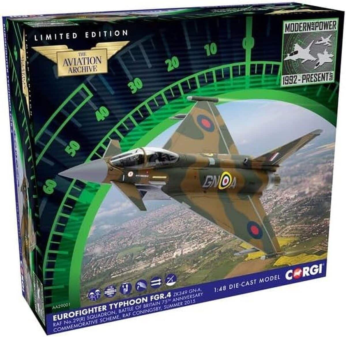 Test du modèle Eurofighter Typhoon FGR.4 ZK349 GN-A : hommage à la bataille d'Angleterre