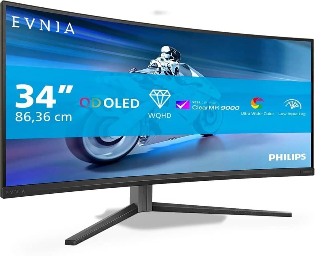 Test du moniteur Philips Evnia 34M2C6500AM : incurvé, rapide et détaillé