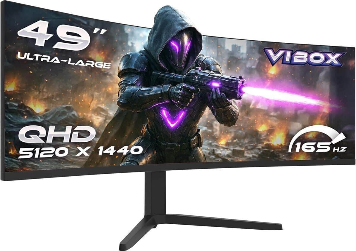 Test : écran gaming incurvé VIBOX 49 pouces 165Hz
