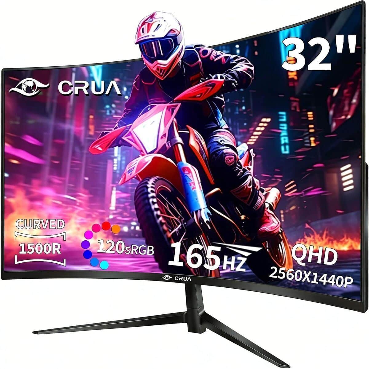 Test : écran PC gaming CRUA 32 pouces 2K incurvé 165Hz