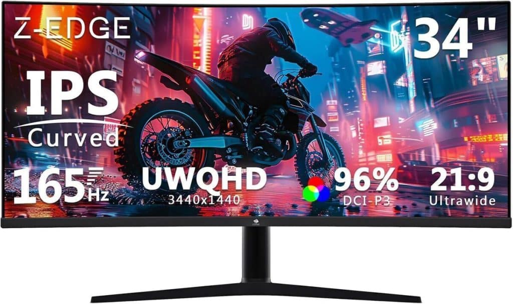 Test : écran PC incurvé Z-Edge 34'' 165Hz