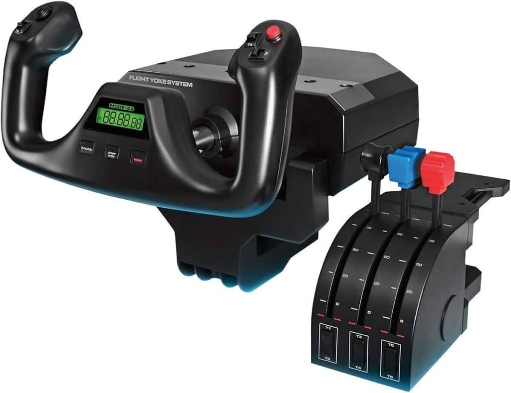 Test : logitech g saitek pro flight yoke, manche et gaz inclus