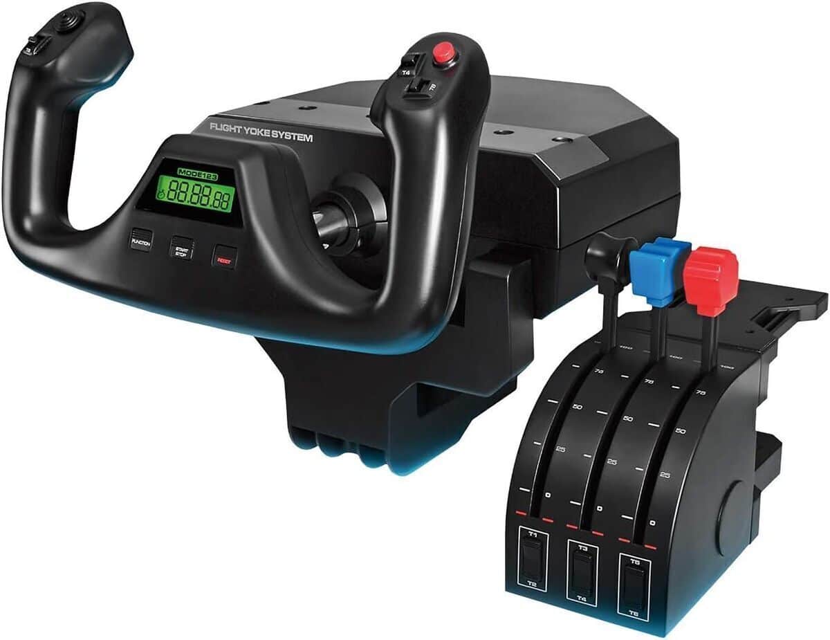Test : logitech g saitek pro flight yoke, manche et gaz inclus