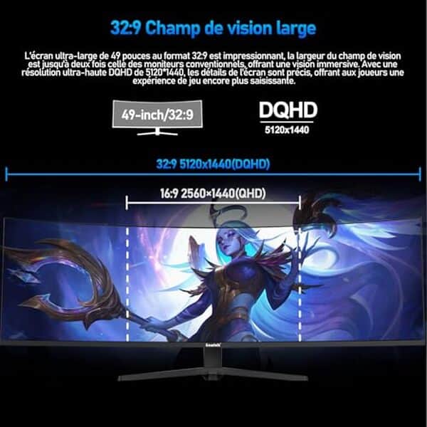 Découvrez notre test détaillé de l'écran gaming incurvé Gawfolk 49 pouces 165Hz : performances, qualité d'image et immersion pour les gamers exigeants. 