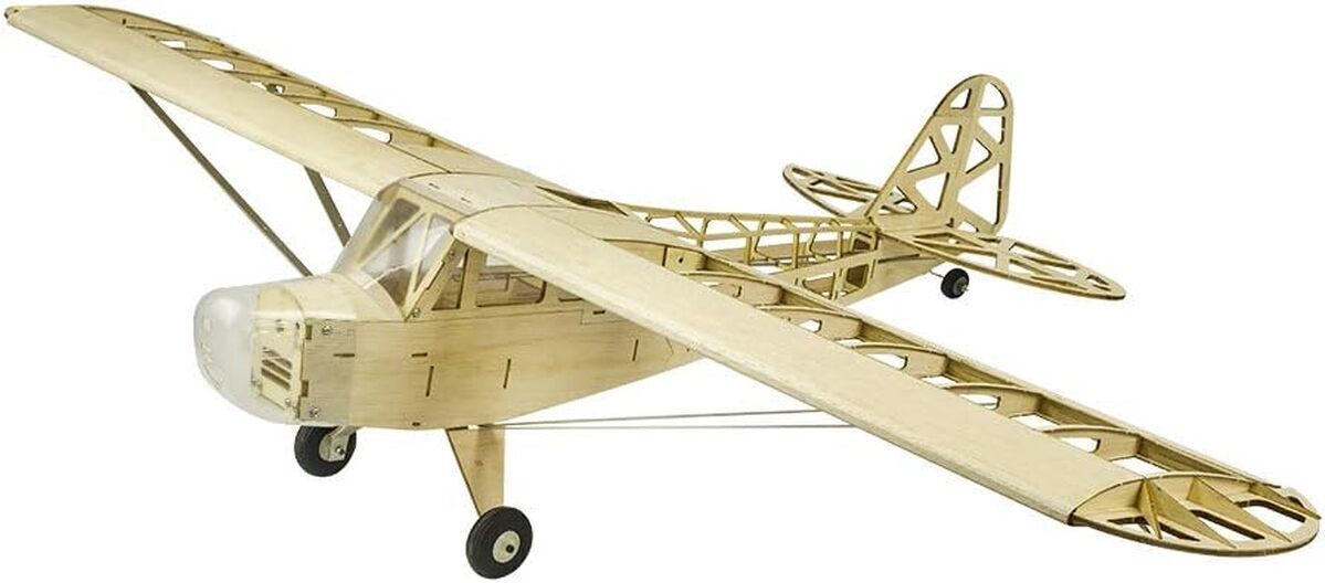Test du modèle d'avion Piper Cub J3 en bois par DW Hobby