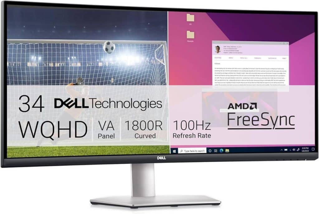 Test du moniteur Dell S Series S3423Dwc 34" quad hd