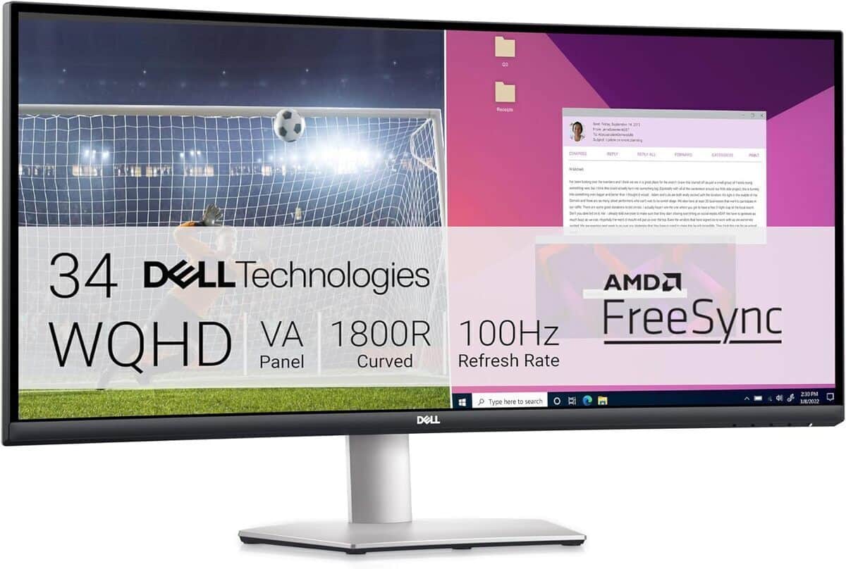 Test du moniteur Dell S Series S3423Dwc 34" quad hd