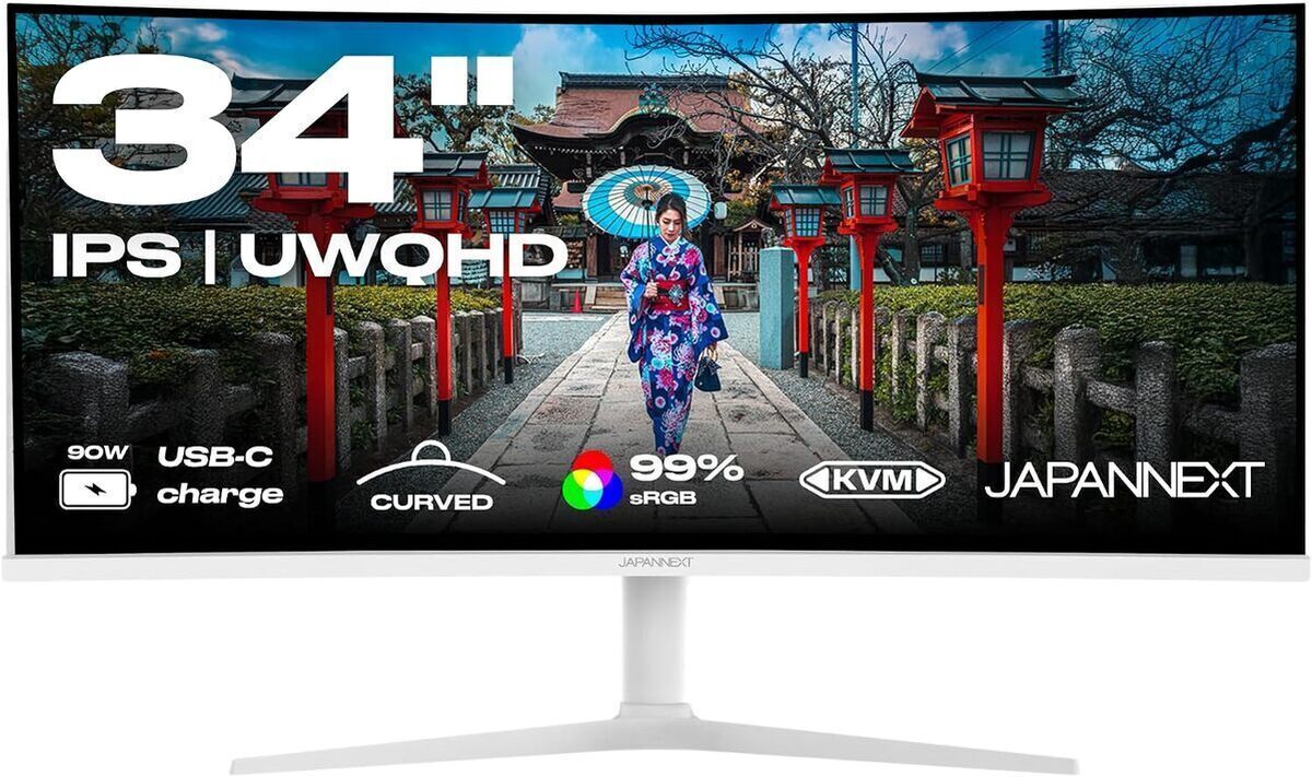 Test : écran pc Japannext 34" incurvé blanc uwqhd hdr