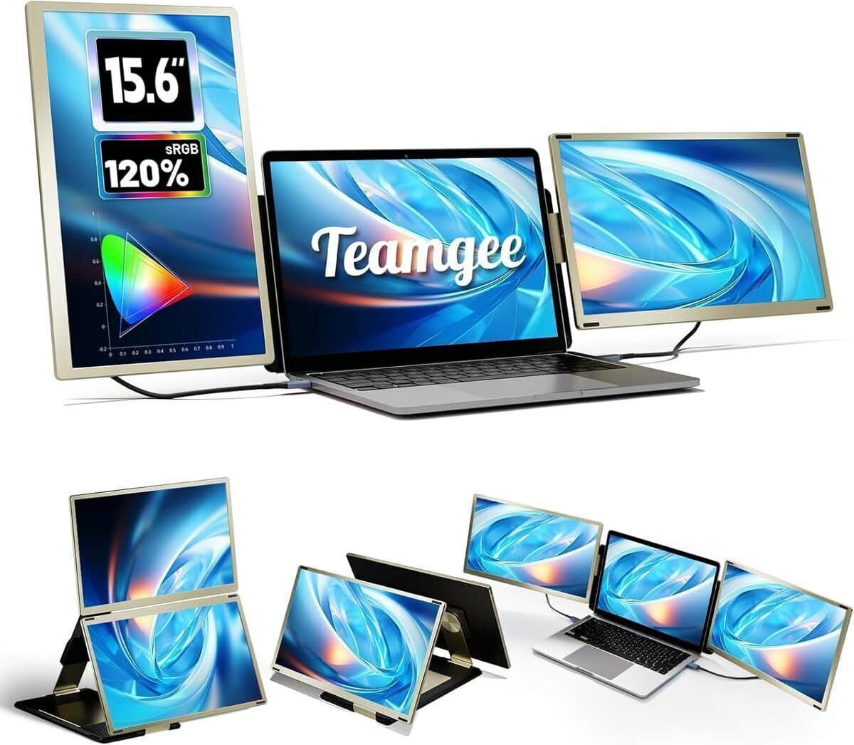 Test : écran portable Teamgee 15.6" triple moniteur fhd 1080p