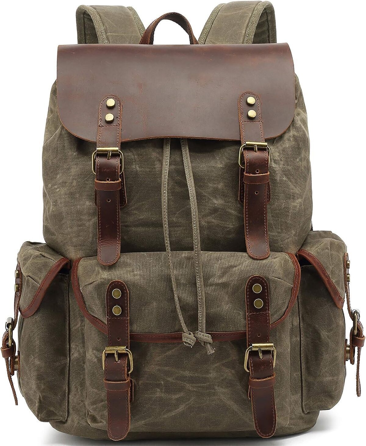 Test : sac à dos HuaChen vintage X-Large en toile et cuir