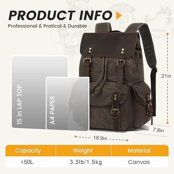 Découvrez notre avis complet sur le sac à dos HuaChen en cuir et toile vintage pour homme : qualité, design et praticité au banc d'essai. 
