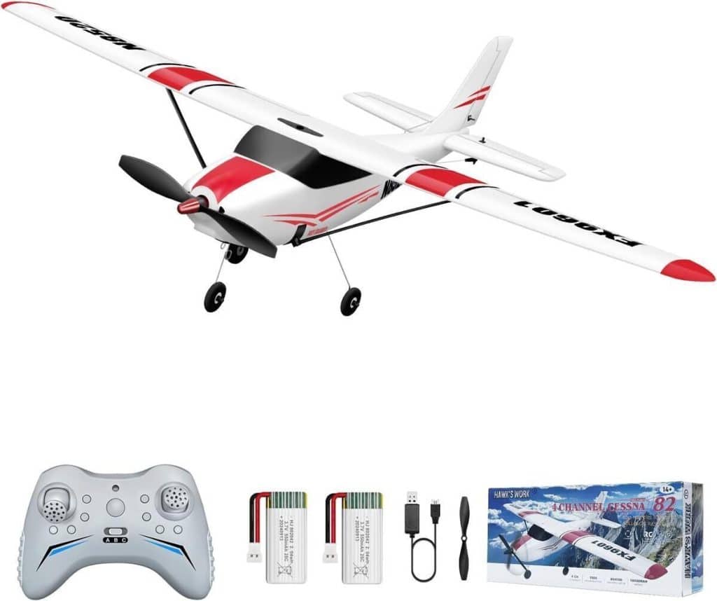 Test : avion rc cessna 530mm de Hawk's Work, moteur sans balais pour débutants