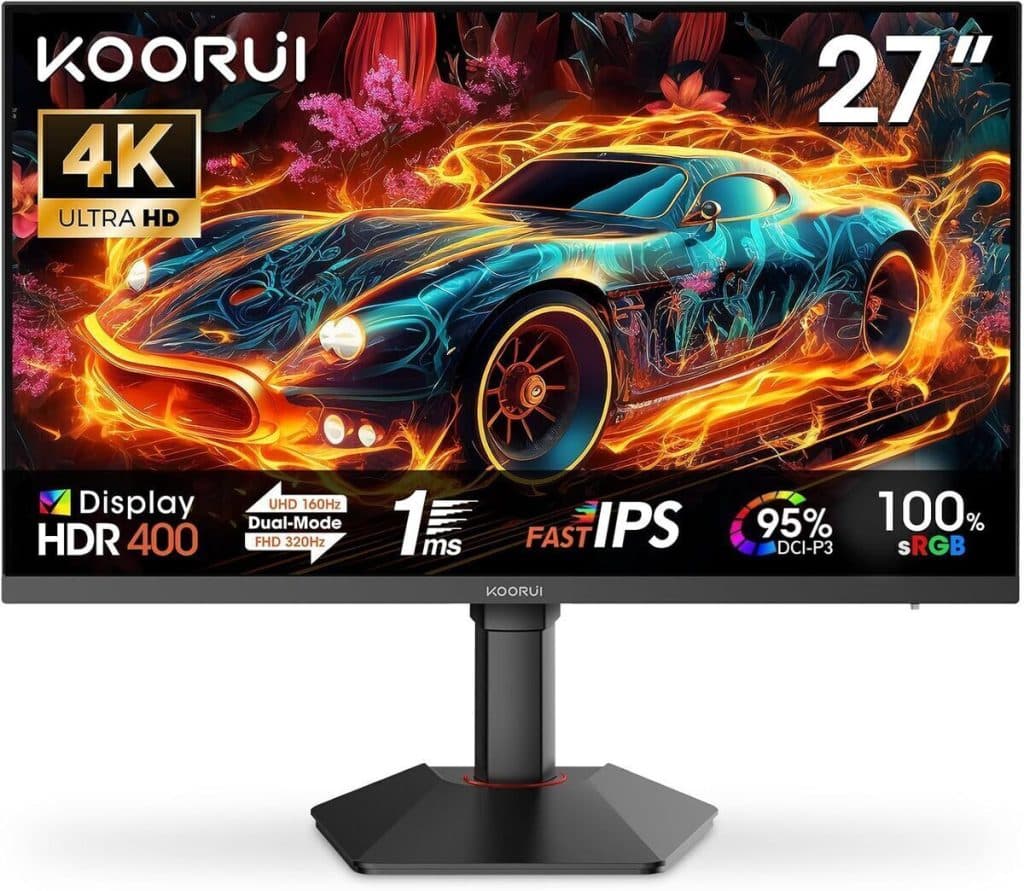 Test : écran gaming koorui G2741L 27 pouces 4K UHD 160Hz