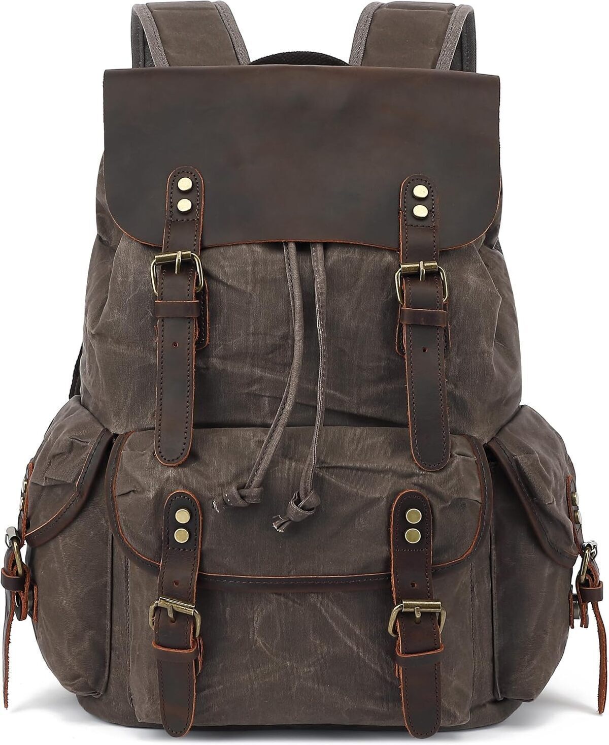 Test : sac à dos HuaChen en cuir et toile vintage pour homme