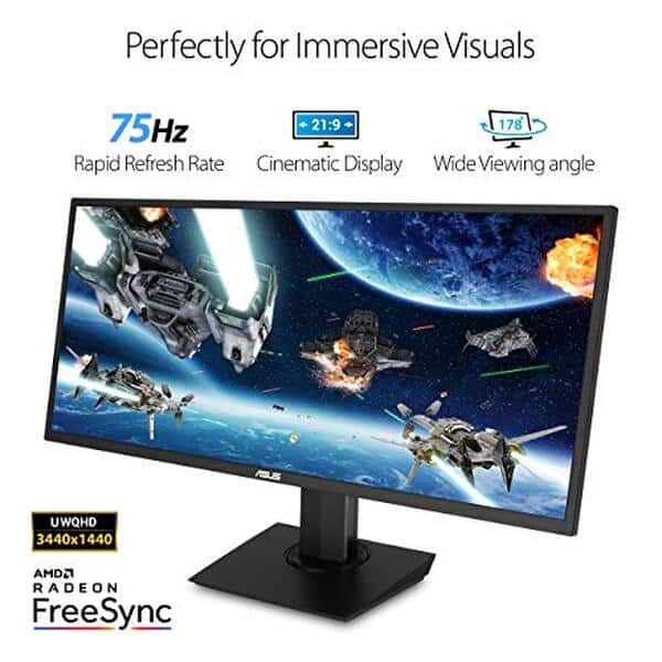 Découvrez notre test détaillé du moniteur gaming ASUS VP348QGL 34 pouces ultra-large en 1440p 75 Hz : performances, qualité d'image et ergonomie analysées. 