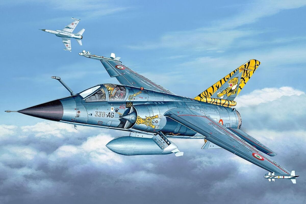 Test de la maquette d'avion Revell Mirage F.1C