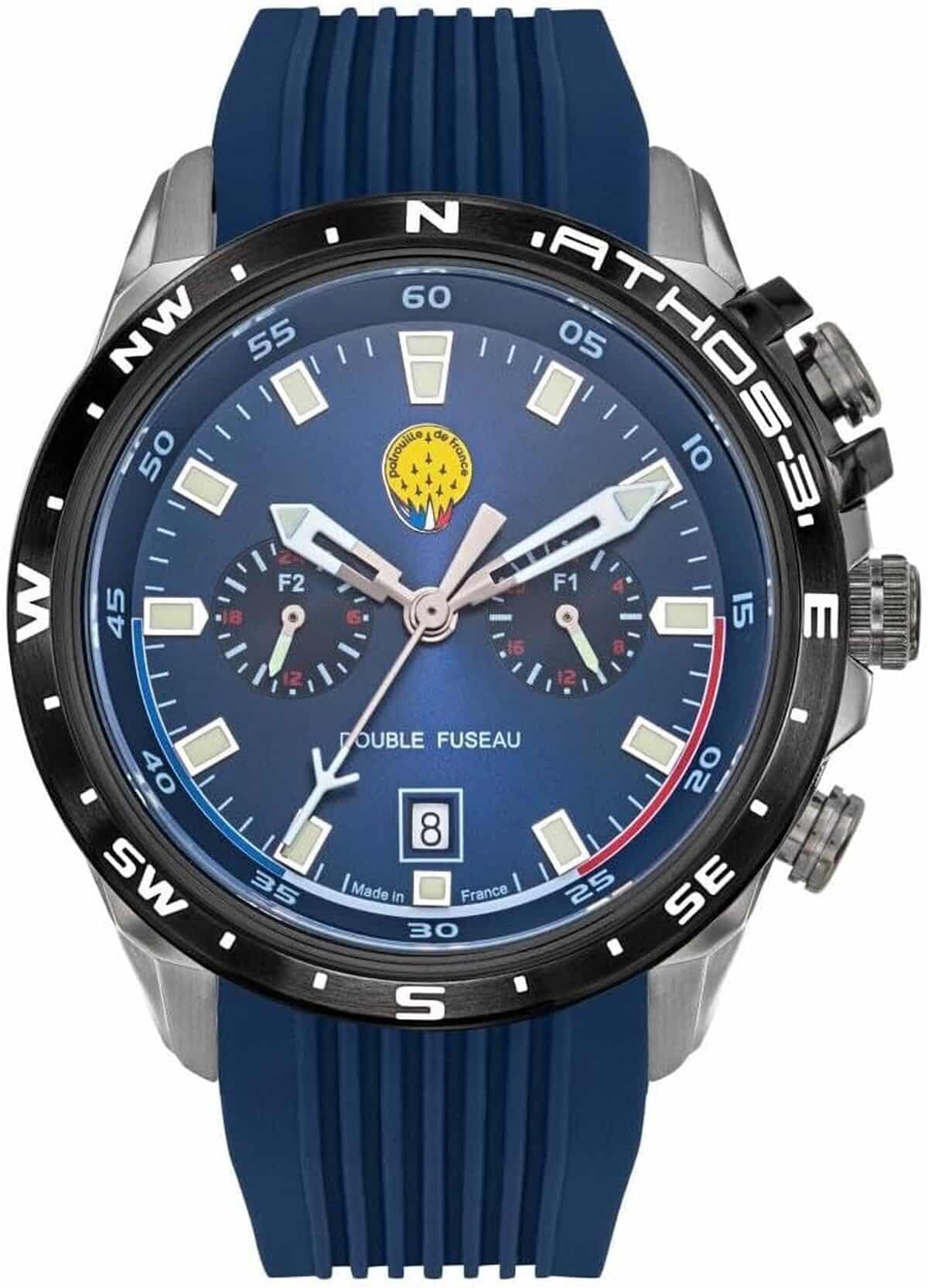 Test de la montre Patrouille de France aviateur Athos 3 multifonctions