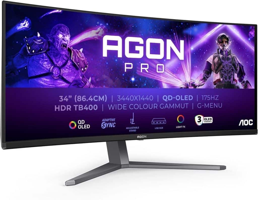 Test du moniteur incurvé AOC AG346UCDAM : immersion qd-oled 34 pouces