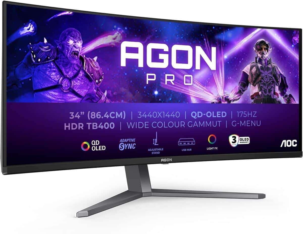Test du moniteur incurvé AOC AG346UCDAM : immersion qd-oled 34 pouces